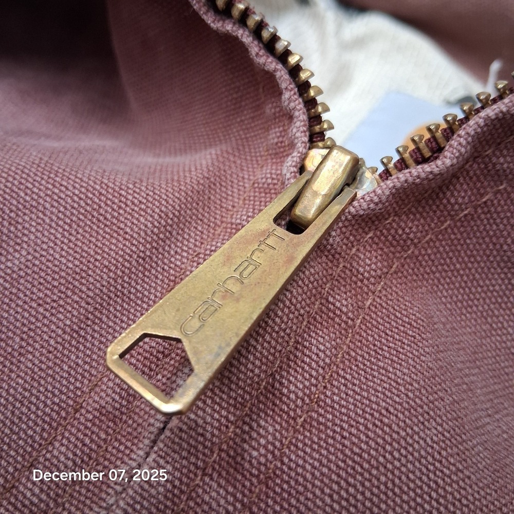 Vintage Carhartt JS1236 Redwood Detroit‎ Canvas Jacket Sheet Lined SZ Large Rare - Picture 8 of 15